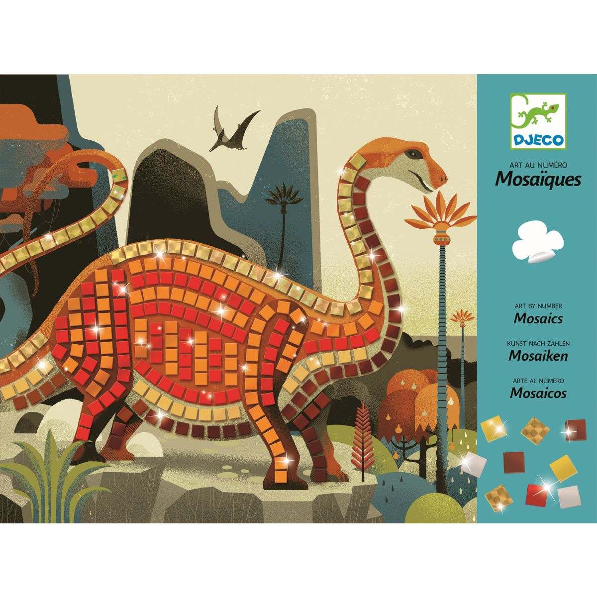 Mosaike: Metallische Dinosaurier