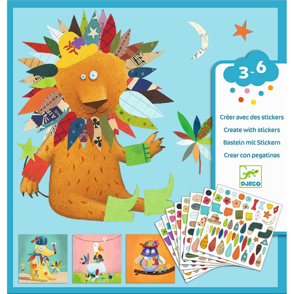Sticker 3-6: Sticker Set: Tiere