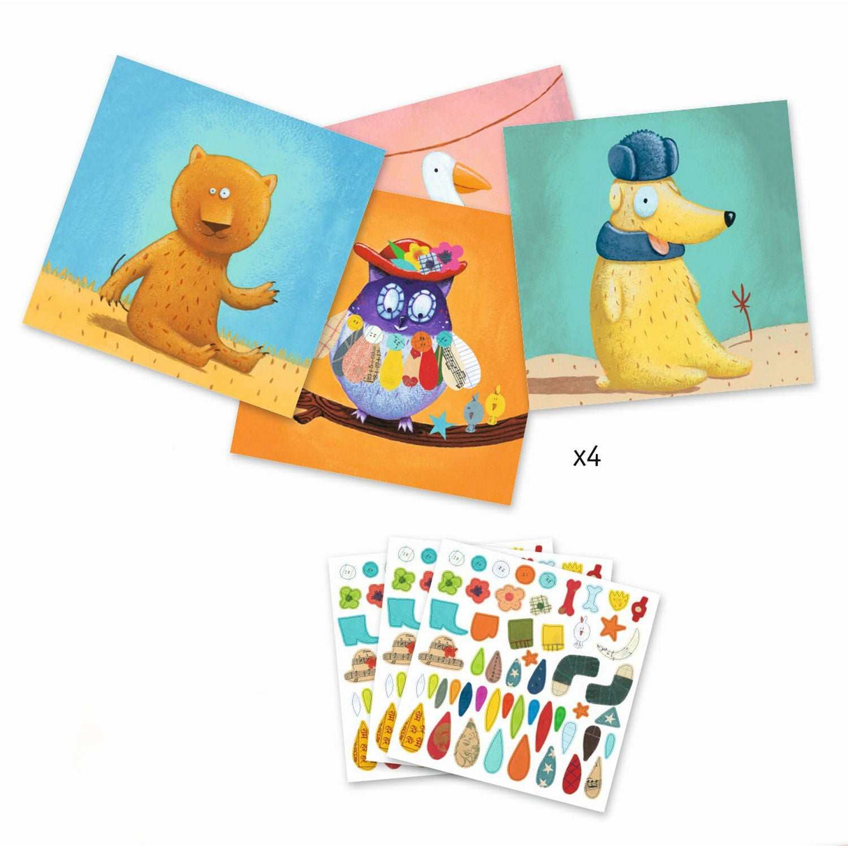 Sticker 3-6: Sticker Set: Tiere