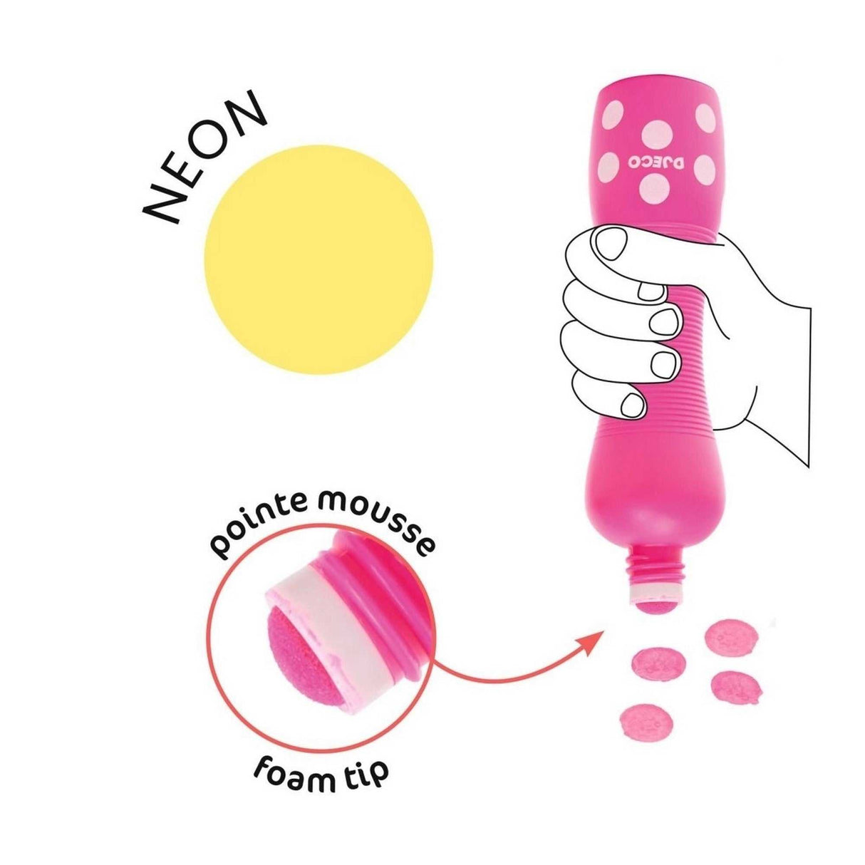 Farben: 6 Schaumstoffspitzen Neon