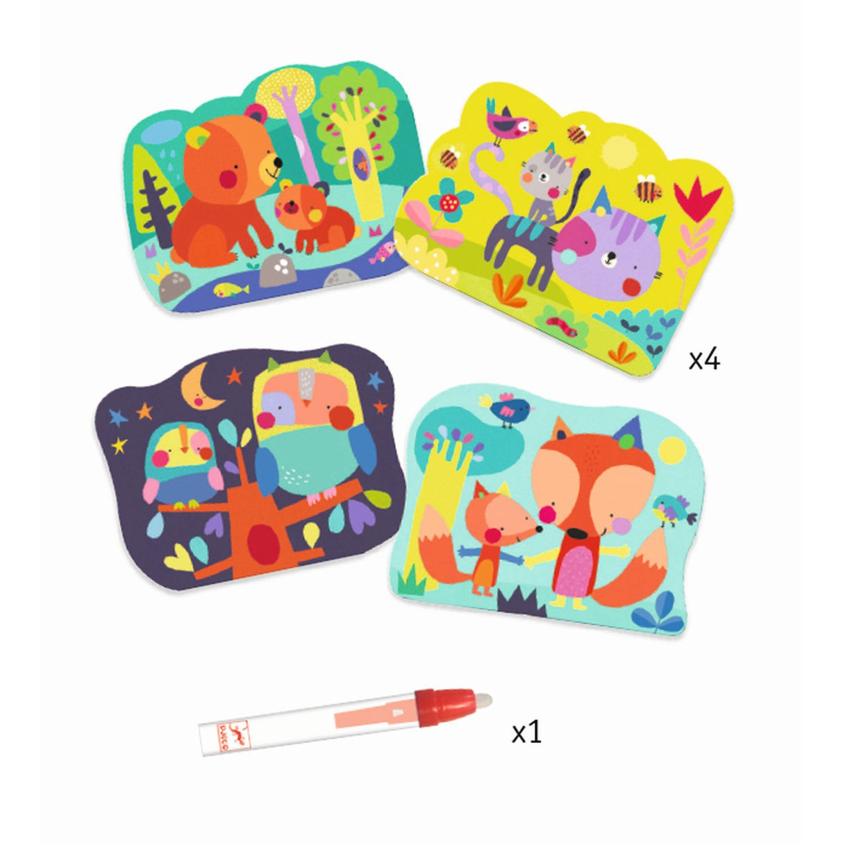 Wassermalen: Im Wald versteckt