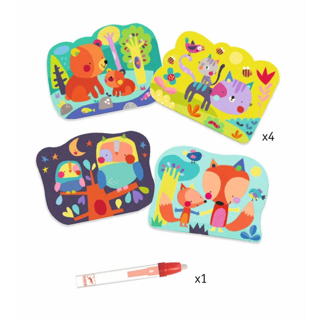 Wassermalen: Im Wald versteckt