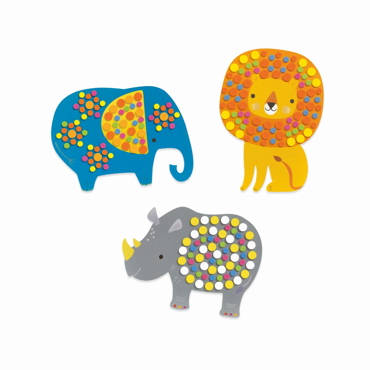 Mosaiken für Kleine: Dschungeltiere