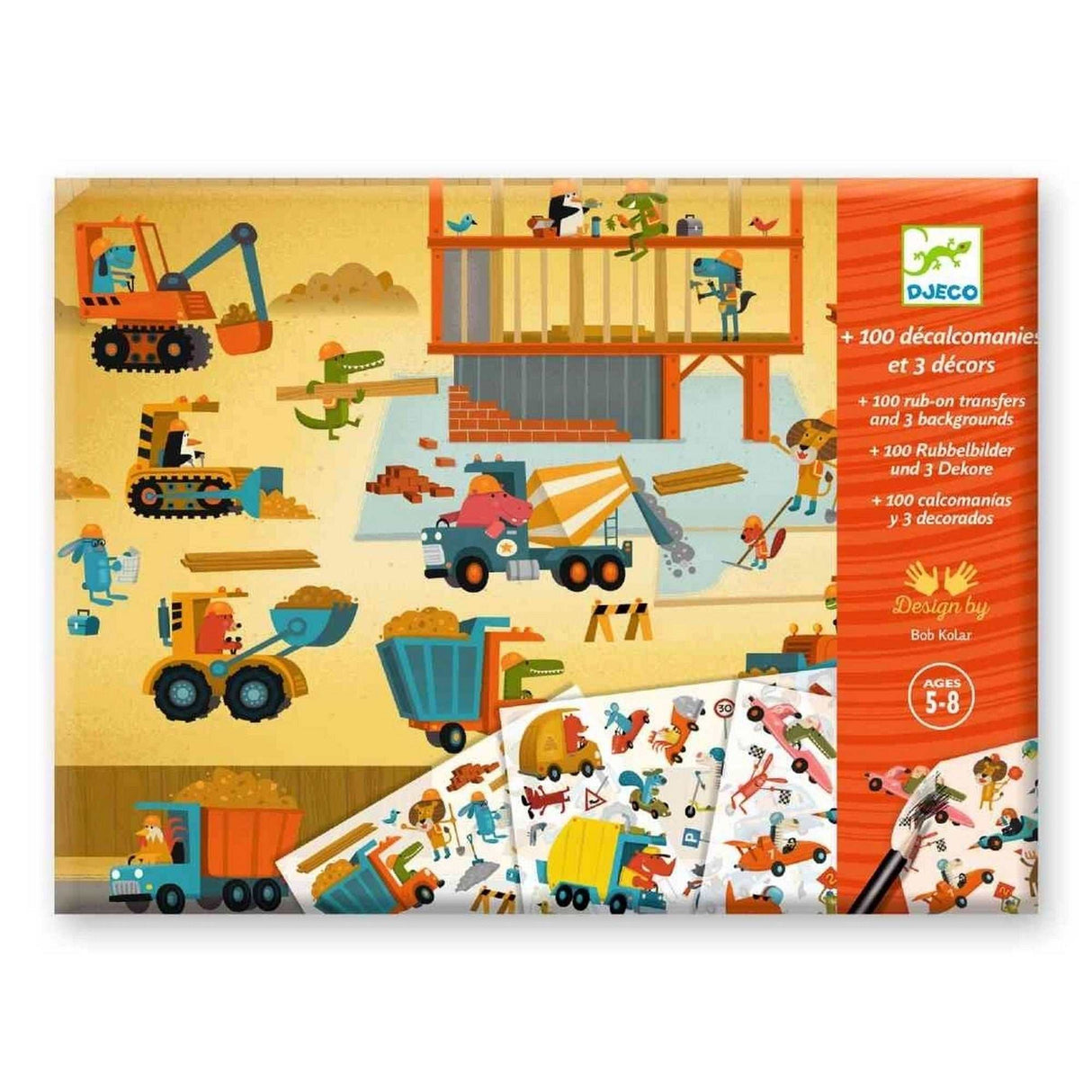 Rubbelbilder Asphalt mit Fahrzeugen und großen Hintergrundlandschaften für Kinder ab 5 Jahren