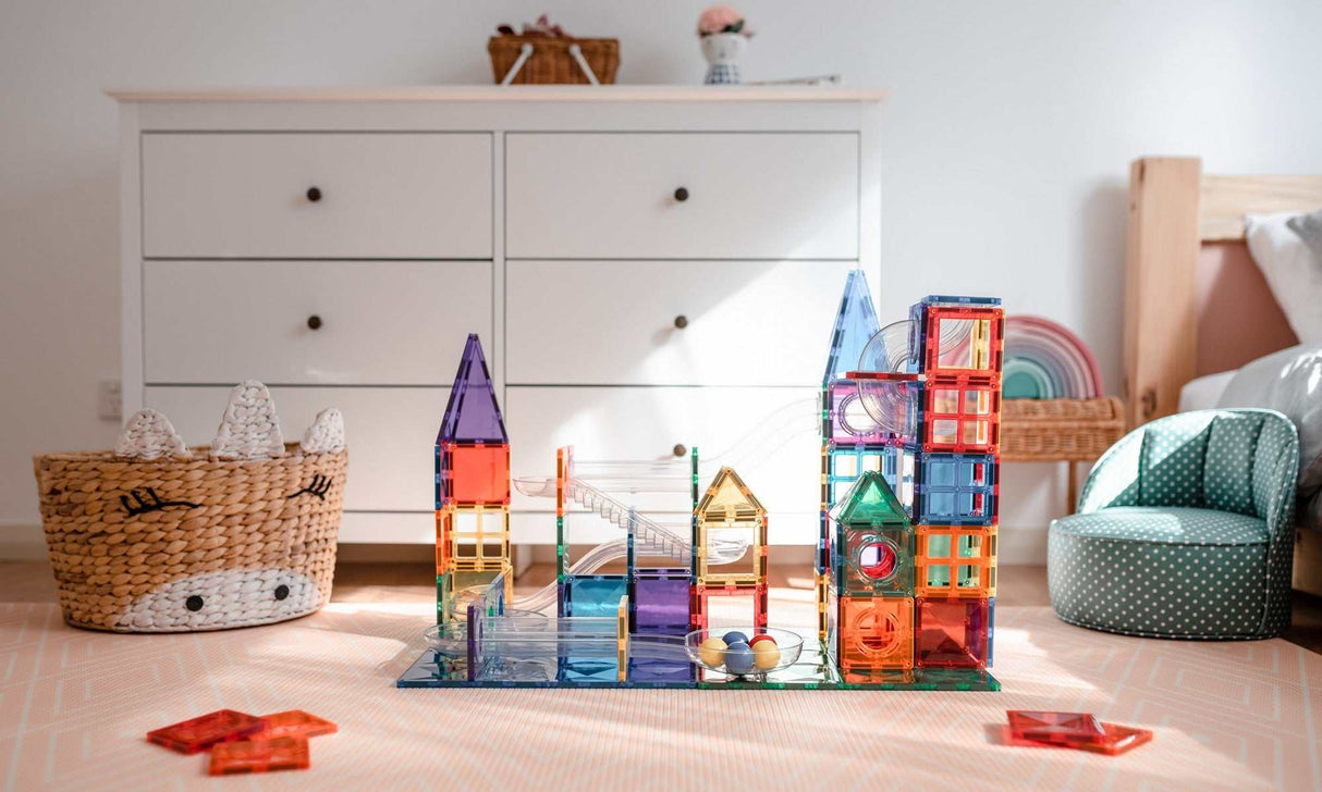 Magnetbausteine Rainbow Ball Run Pack 92 Teile