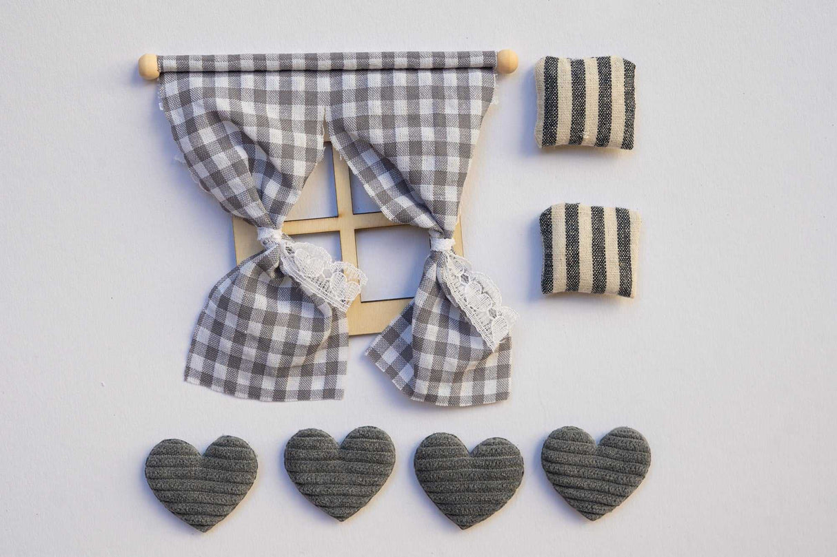 Wichtel Innen- Deko grau