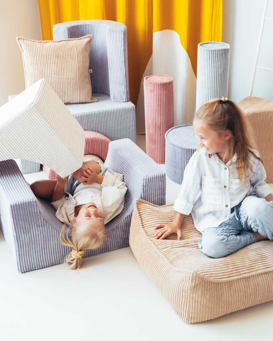 Roll Cushion/ Blueberry Blue