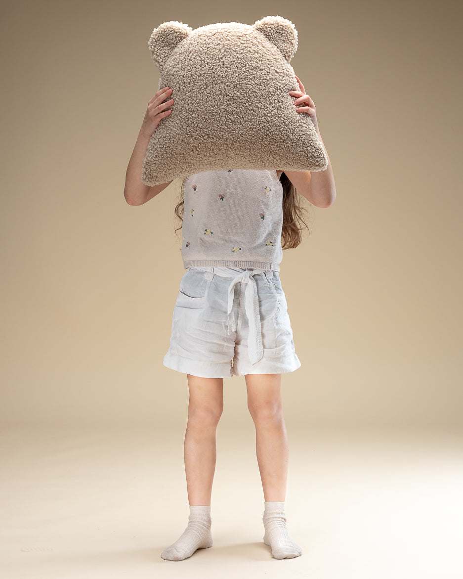 Bear Cushion/ Biscuit