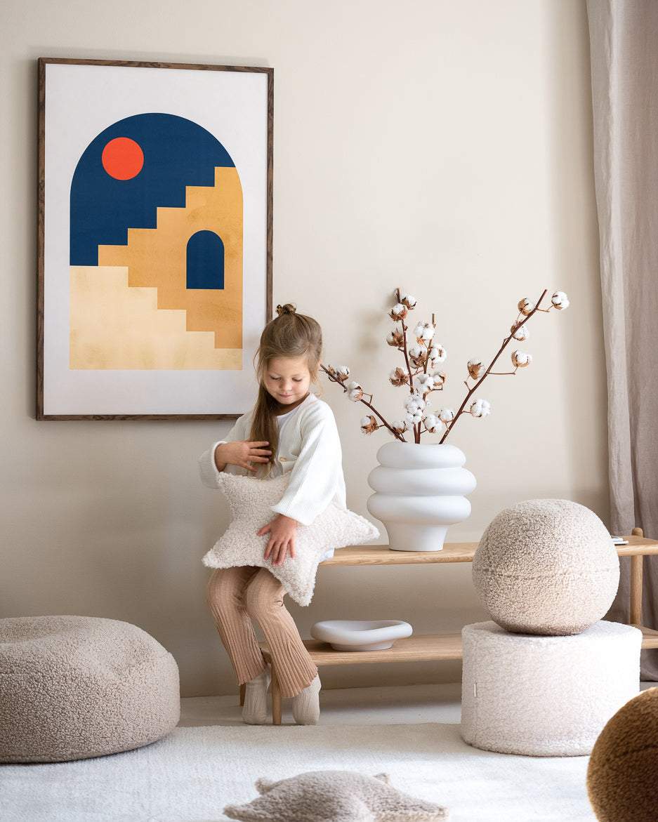 Star Cushion/ Cream White