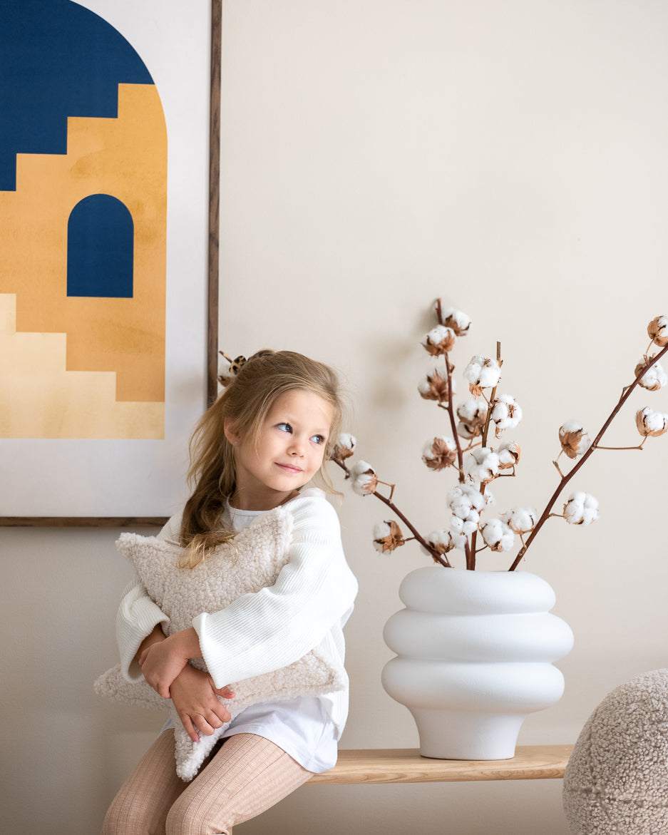 Star Cushion/ Cream White