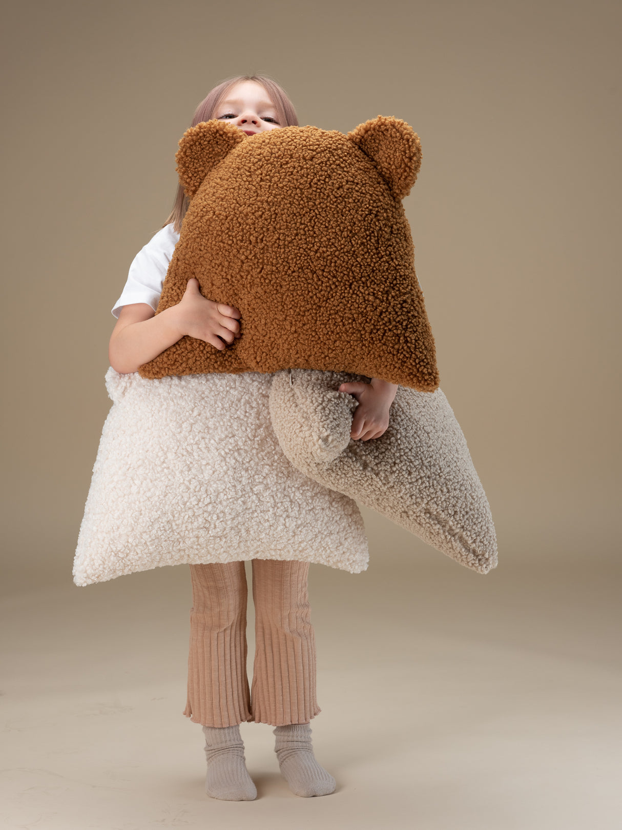 Bear Cushion/ Cream White