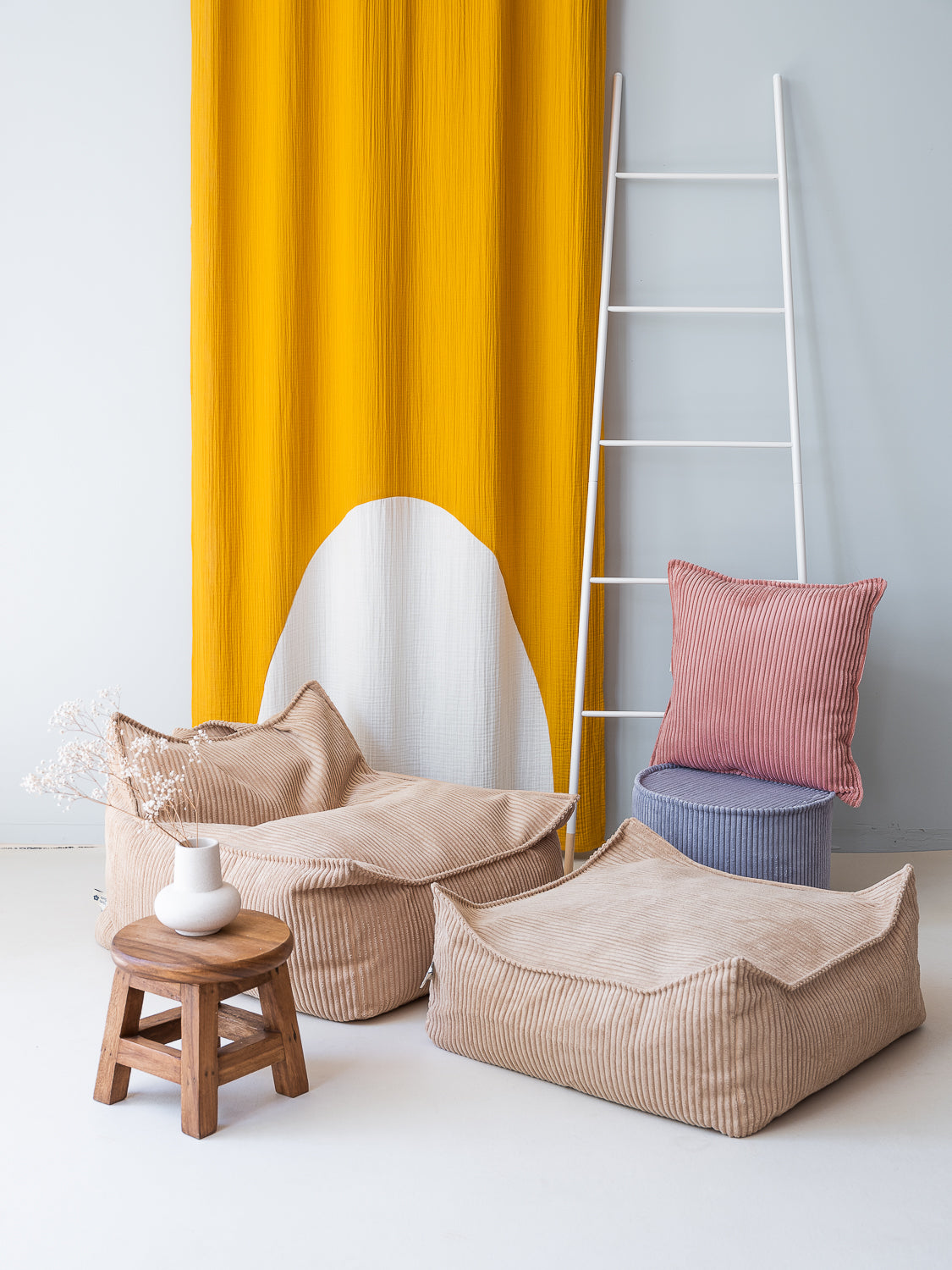 Square Ottoman/ Brown Sugar