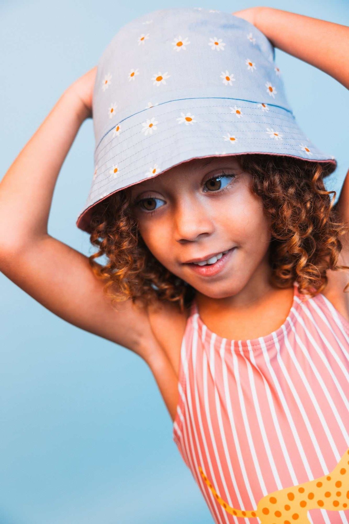 UV- Wende- Hut/ Gänseblümchen 4-8 Jahre