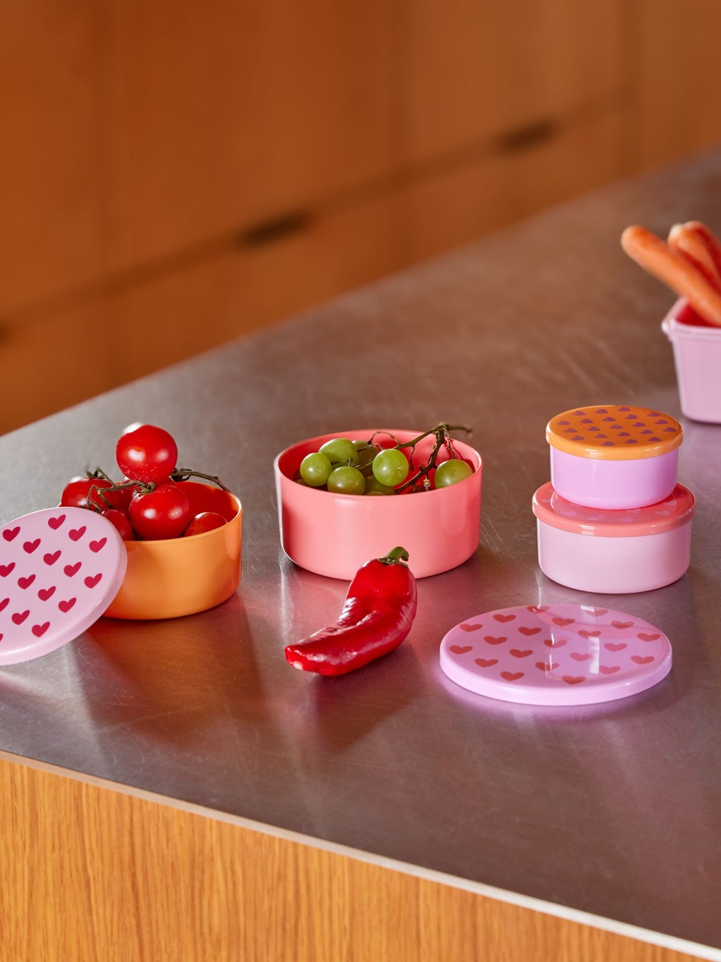 Lebensmittelboxen - Rund Mehrfarbig 4er Set