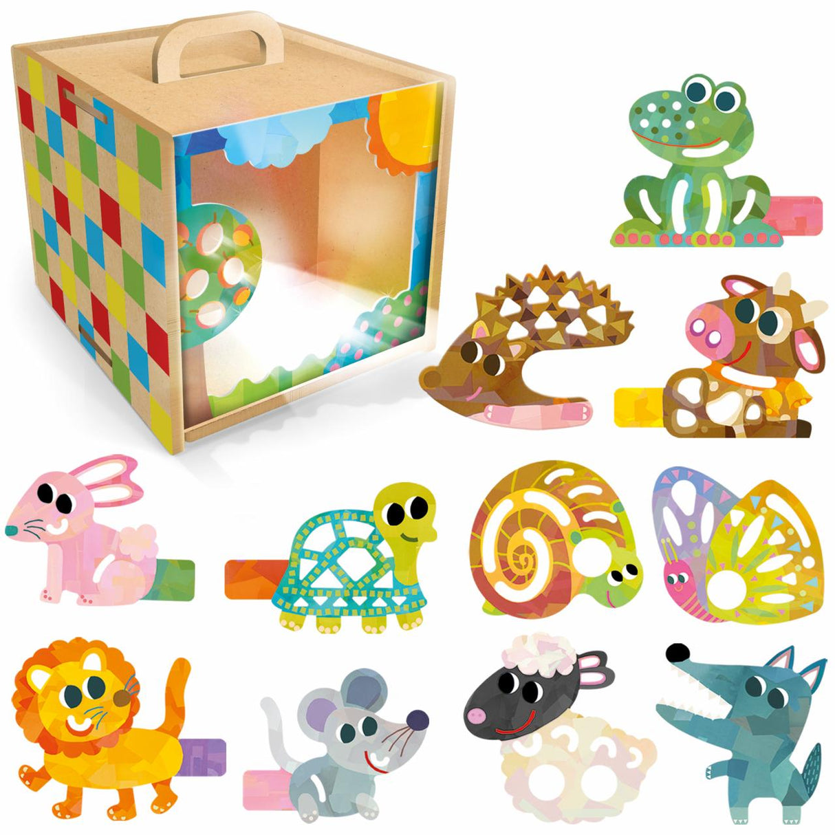 Schattenspiel-Würfel inkl. Taschenlampe