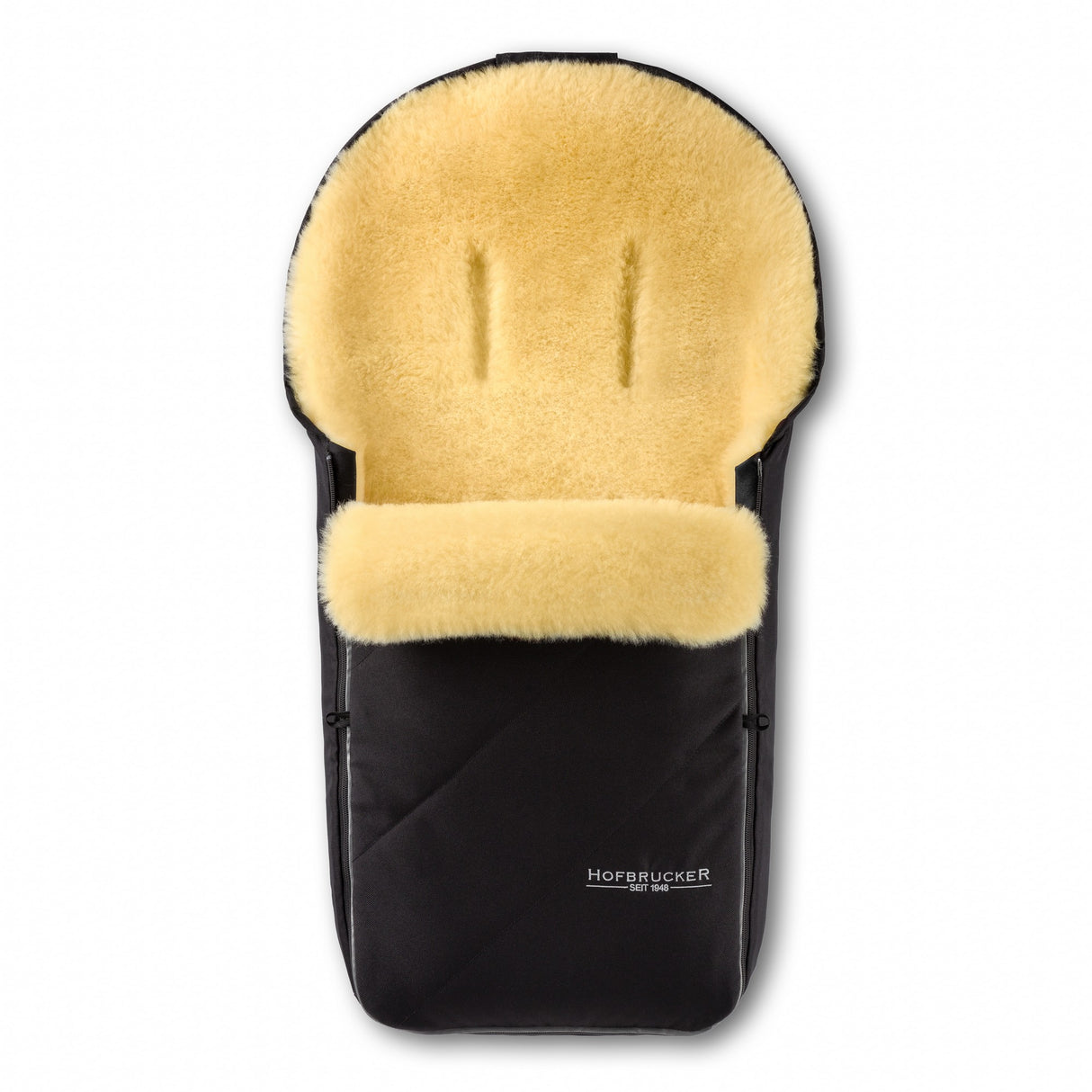 Lammfell Fußsack Toni/ schwarz