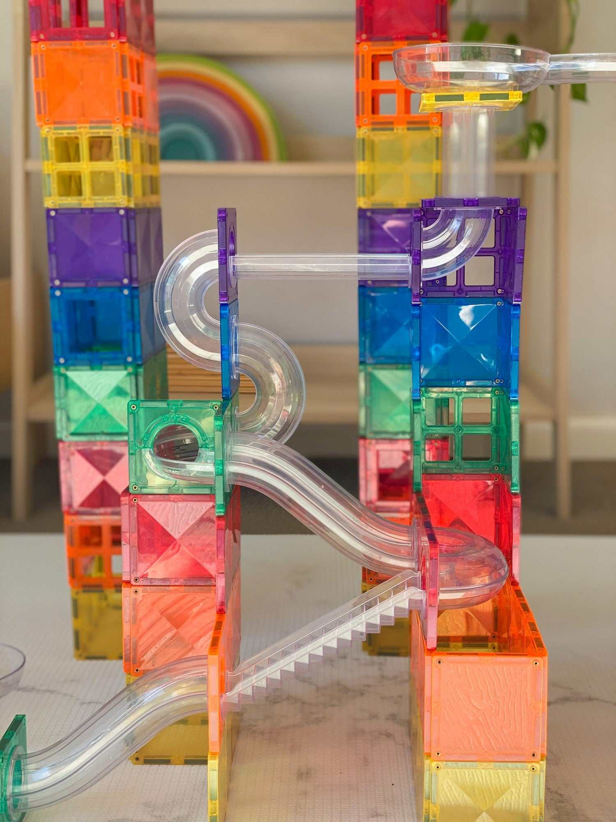 Magnetbausteine Rainbow Ball Run Pack 92 Teile