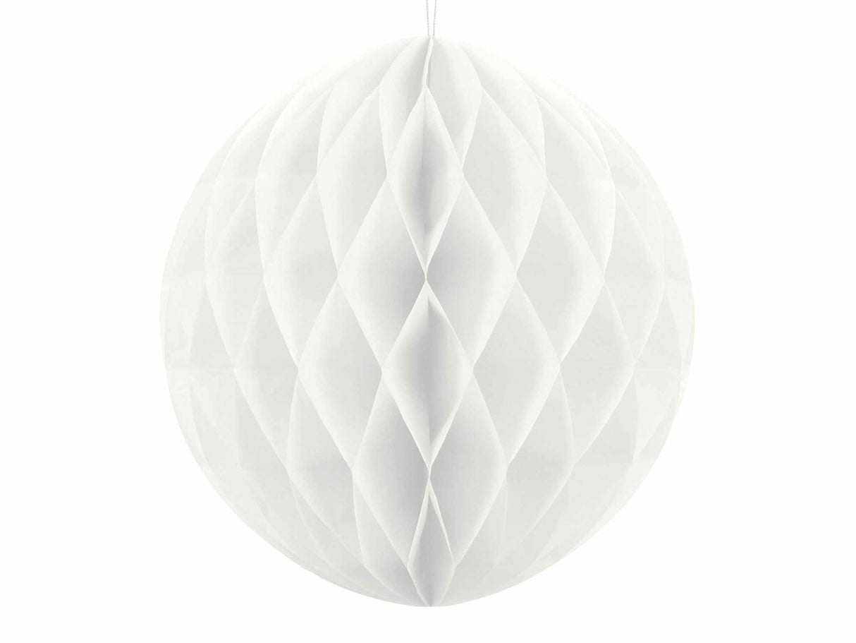 White Honeycomb Ball paper decoration, 30 cm diameter, festive home decor