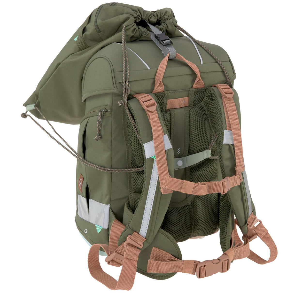 Schulranzen-Set 7-teilig, Boxy Unique olive