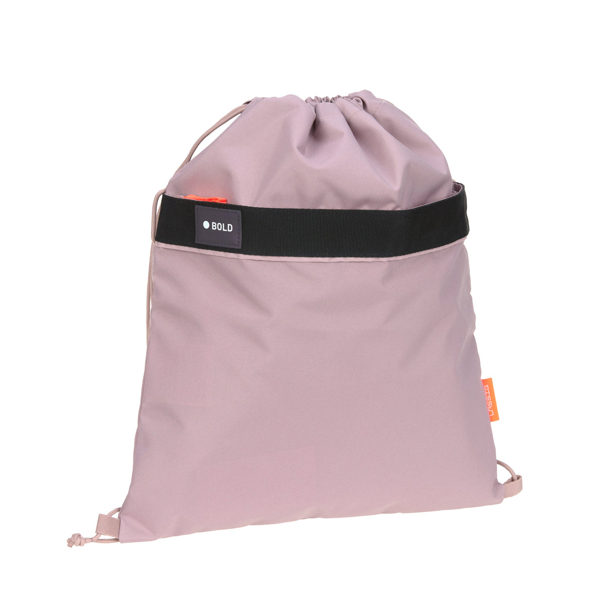 Lässig Bold Turnbeutel in elegantem Malve mit Fronttasche und Reflektor, leicht und vielseitig für Alltag und Sport