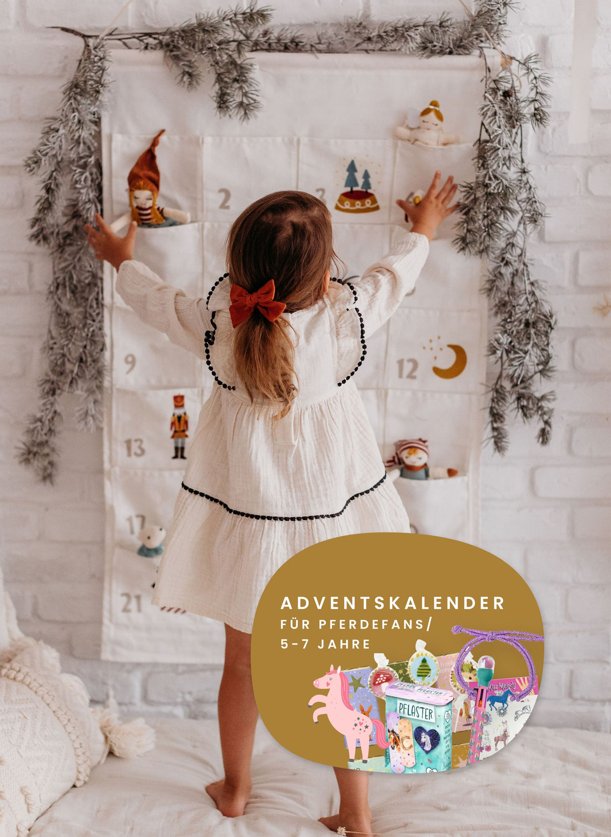 Adventskalender & Füllung für Pferdefans 5-7 Jahre