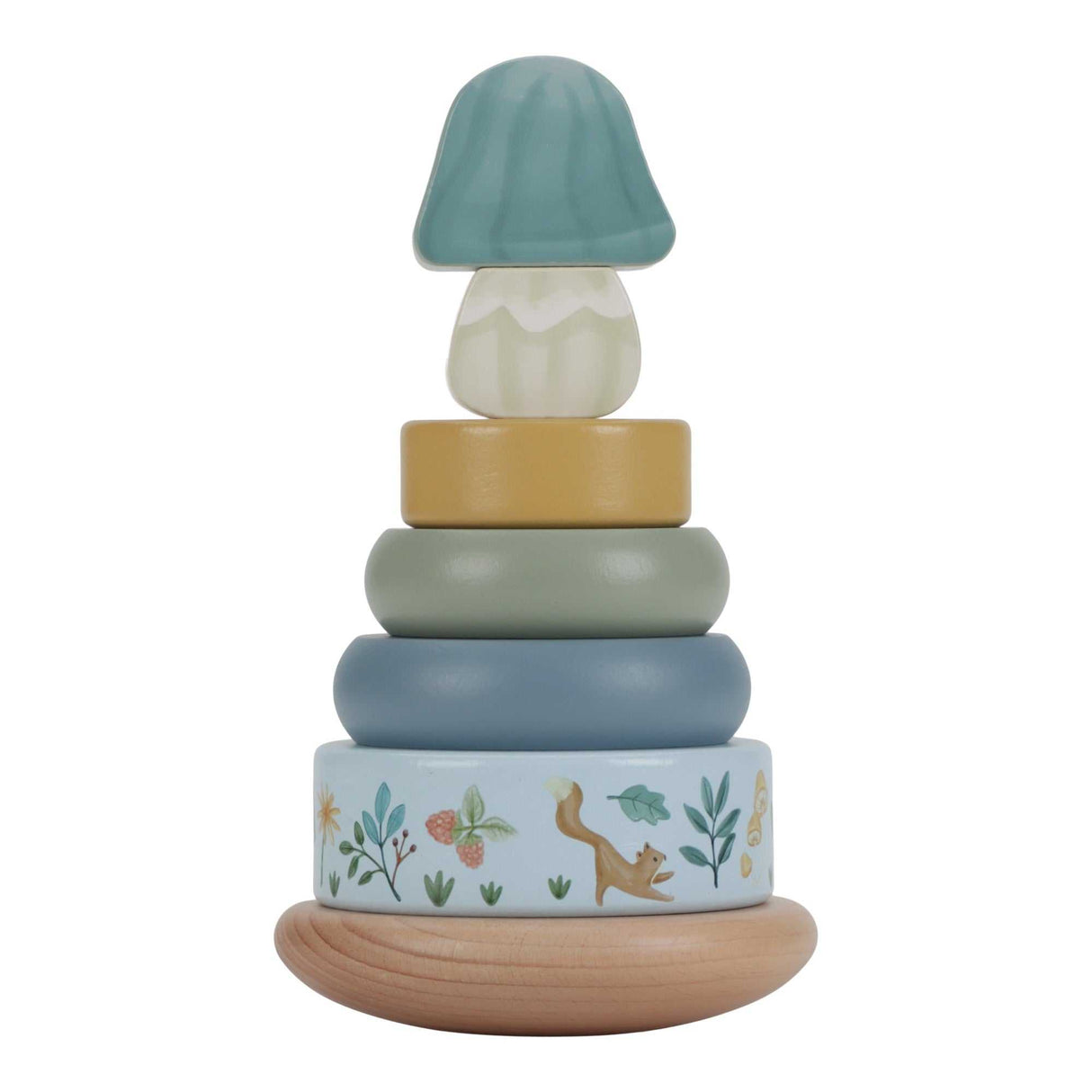Holz-Stapelturm mit Ringen/ Forest Friends
