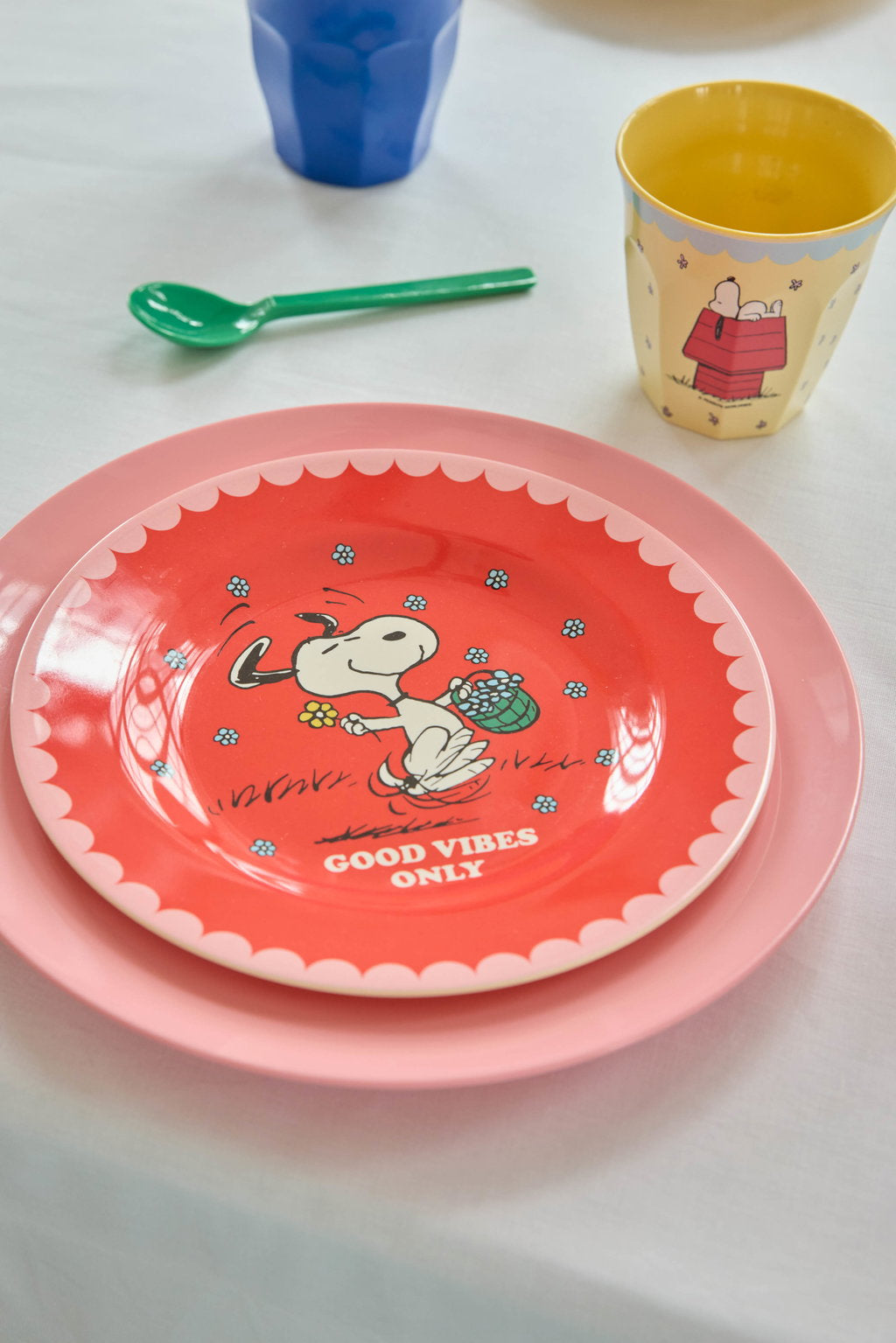 Beilagenteller/ Snoopy Rot