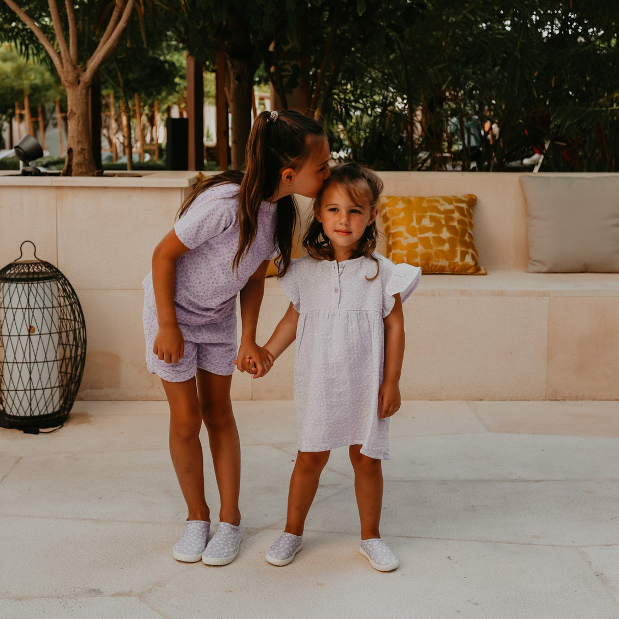 Zweiteiler/ Lila Leopard 110/116