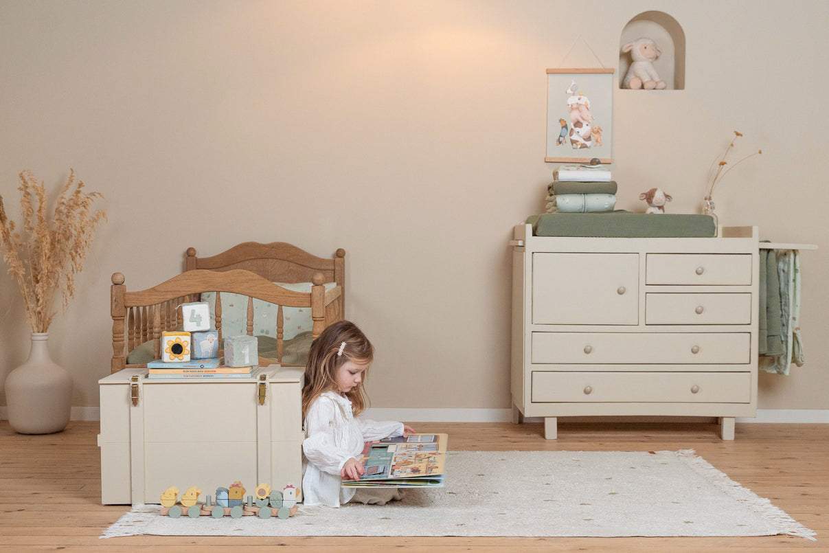 Wickelauflagenbezug Musselin Olive