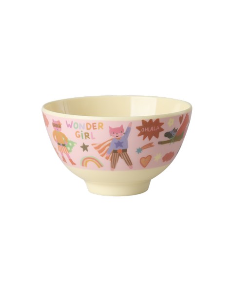 Kleine Melaminschale / Hero Print rosa