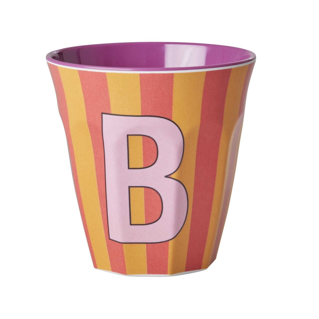 Buchstabenbecher B 250 ml Melaminbecher mit Alphabet-Print, spülmaschinengeeignet, BPA-frei