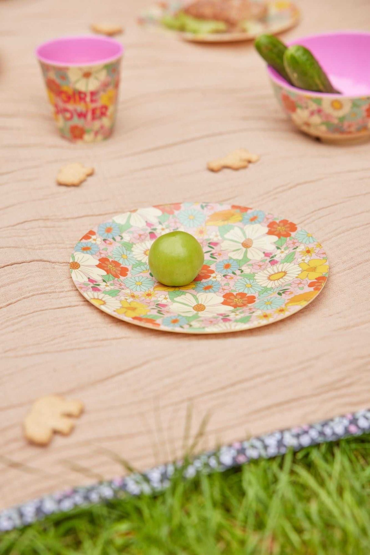 Melaminteller/ Flower Power
