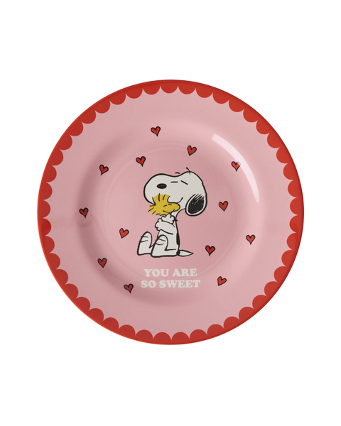 Beilagenteller/ Snoopy Rosa