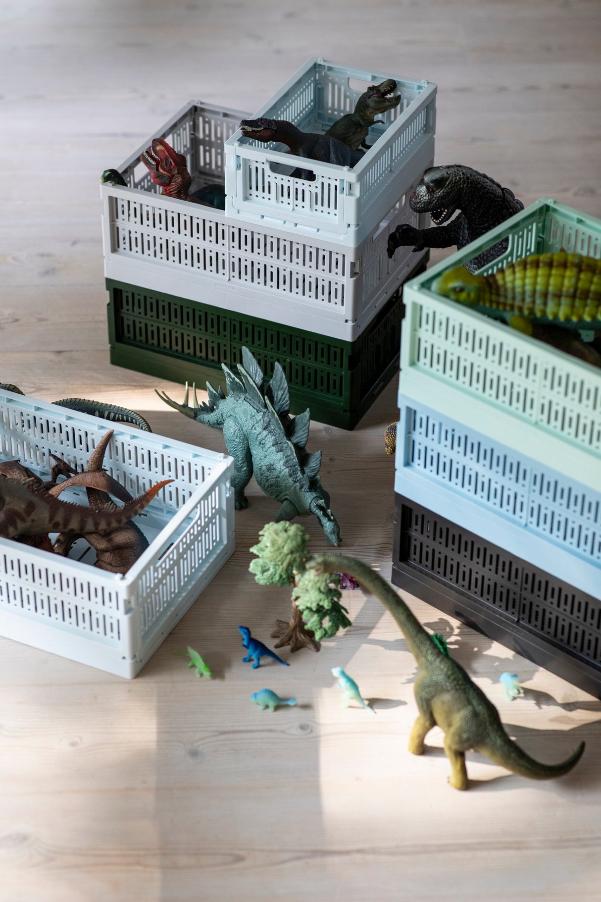 Aufbewahrungsbox midi - washed black swea