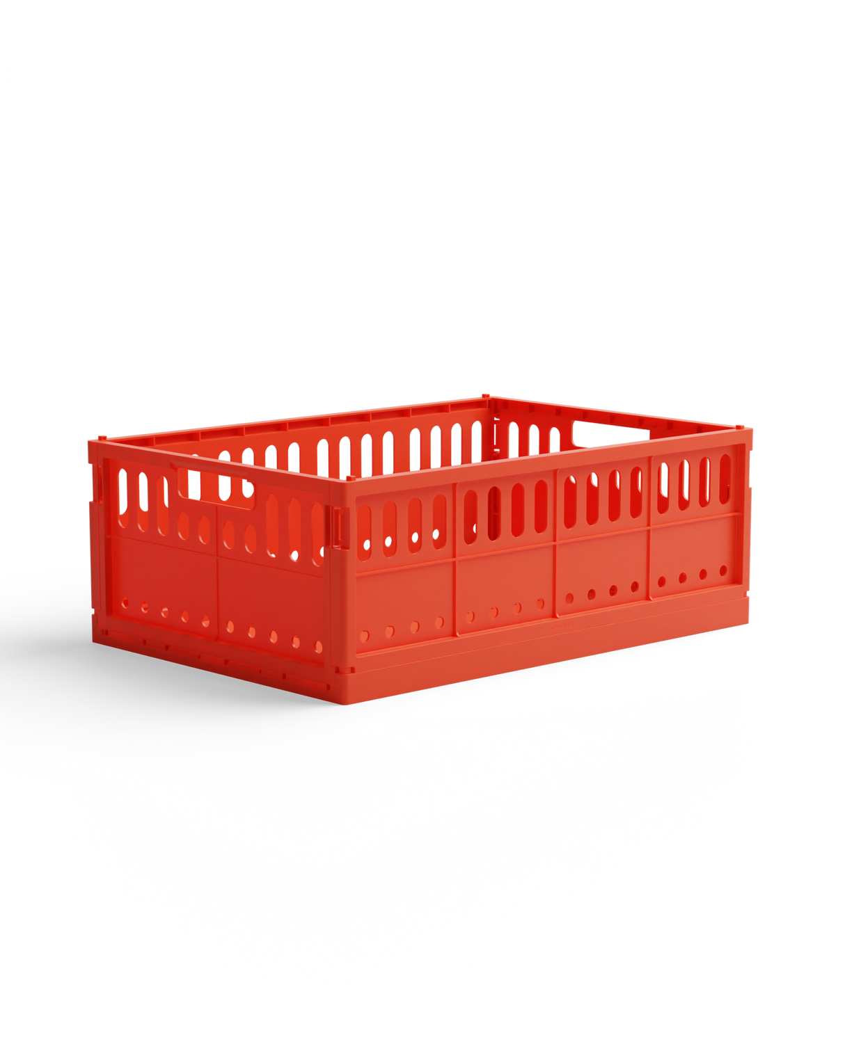 rote Aufbewahrungsbox maxi aus recyceltem Plastik, klappbar und stapelbar