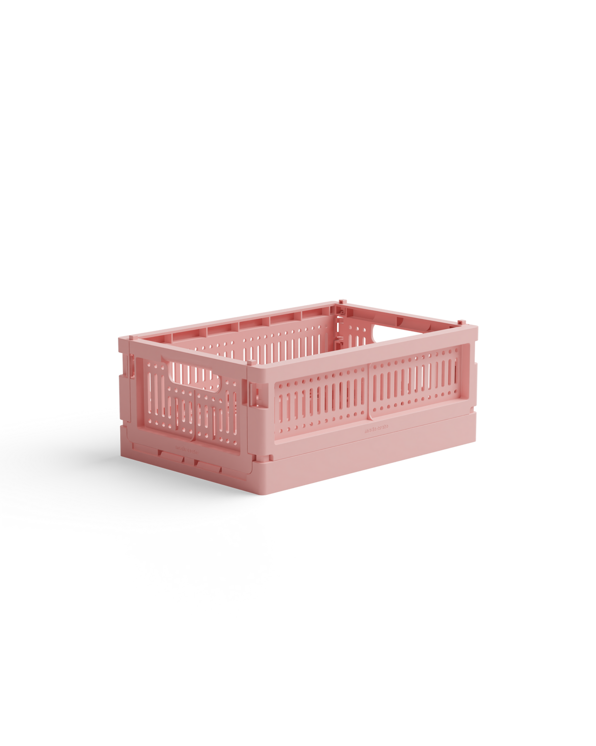 Mini Aufbewahrungsbox in Candyfloss Pink aus recyceltem Plastik, stapelbar und faltbar