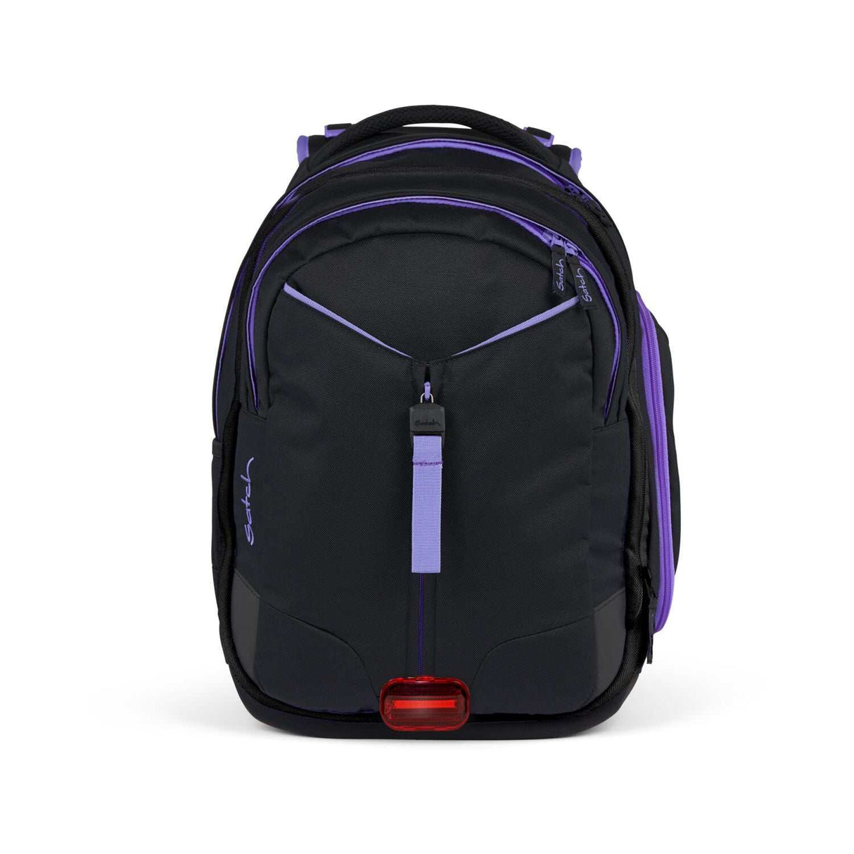 Schulrucksack Purple Phantom in lila mit ergonomischem Design, extra Fronttasche und 5 Liter Erweiterung, nachhaltig aus recyceltem Material