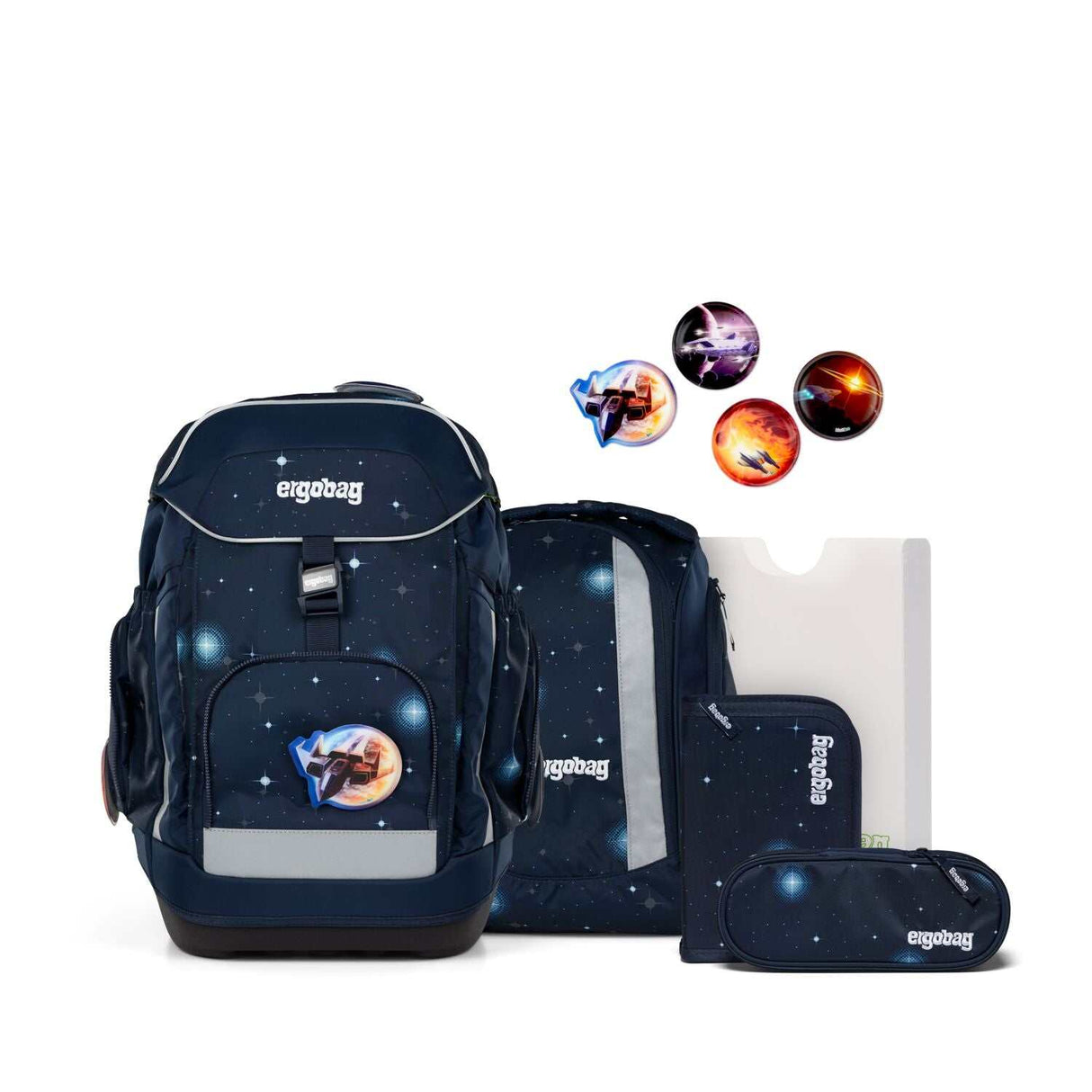 Schulranzen Set Maxi Ergobag mit 24 Litern Volumen und höhenverstellbarem Tragesystem
