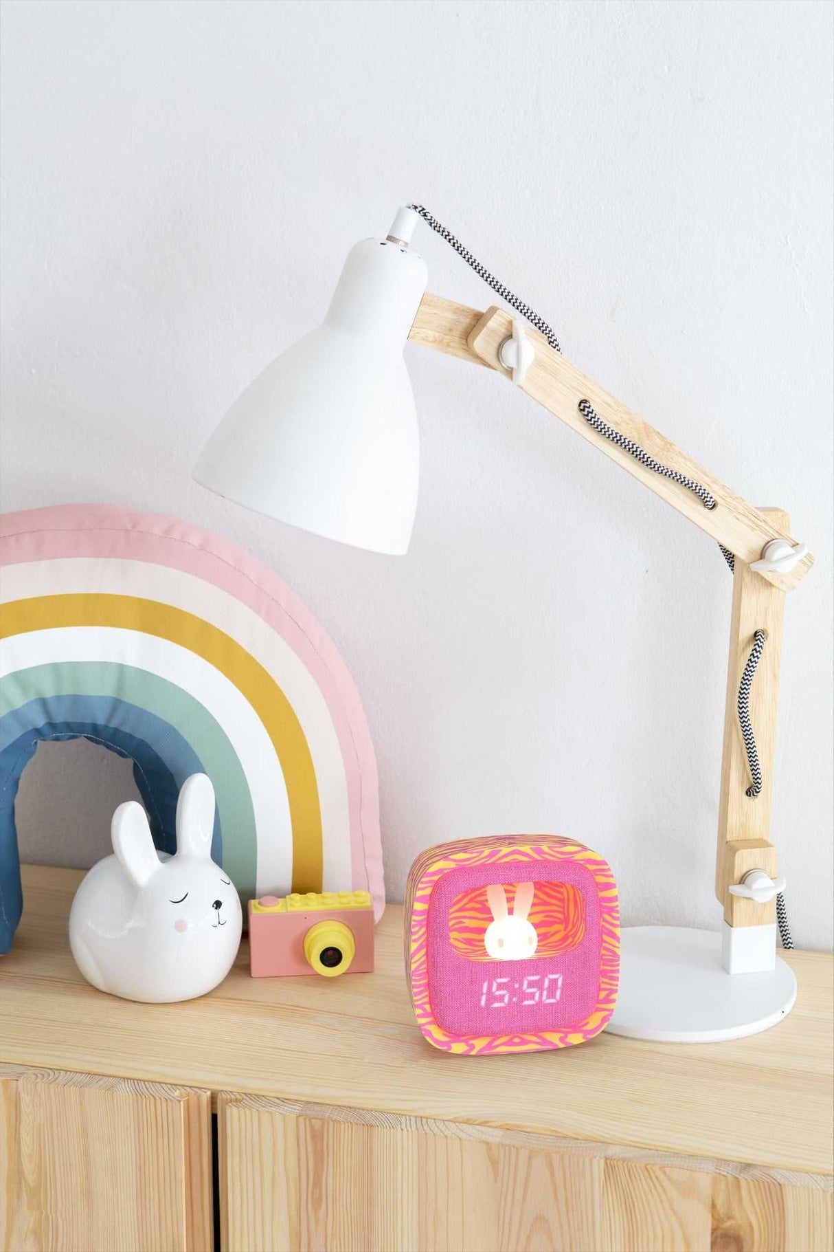 Wecker mit Nachtlicht- Zebra Pink