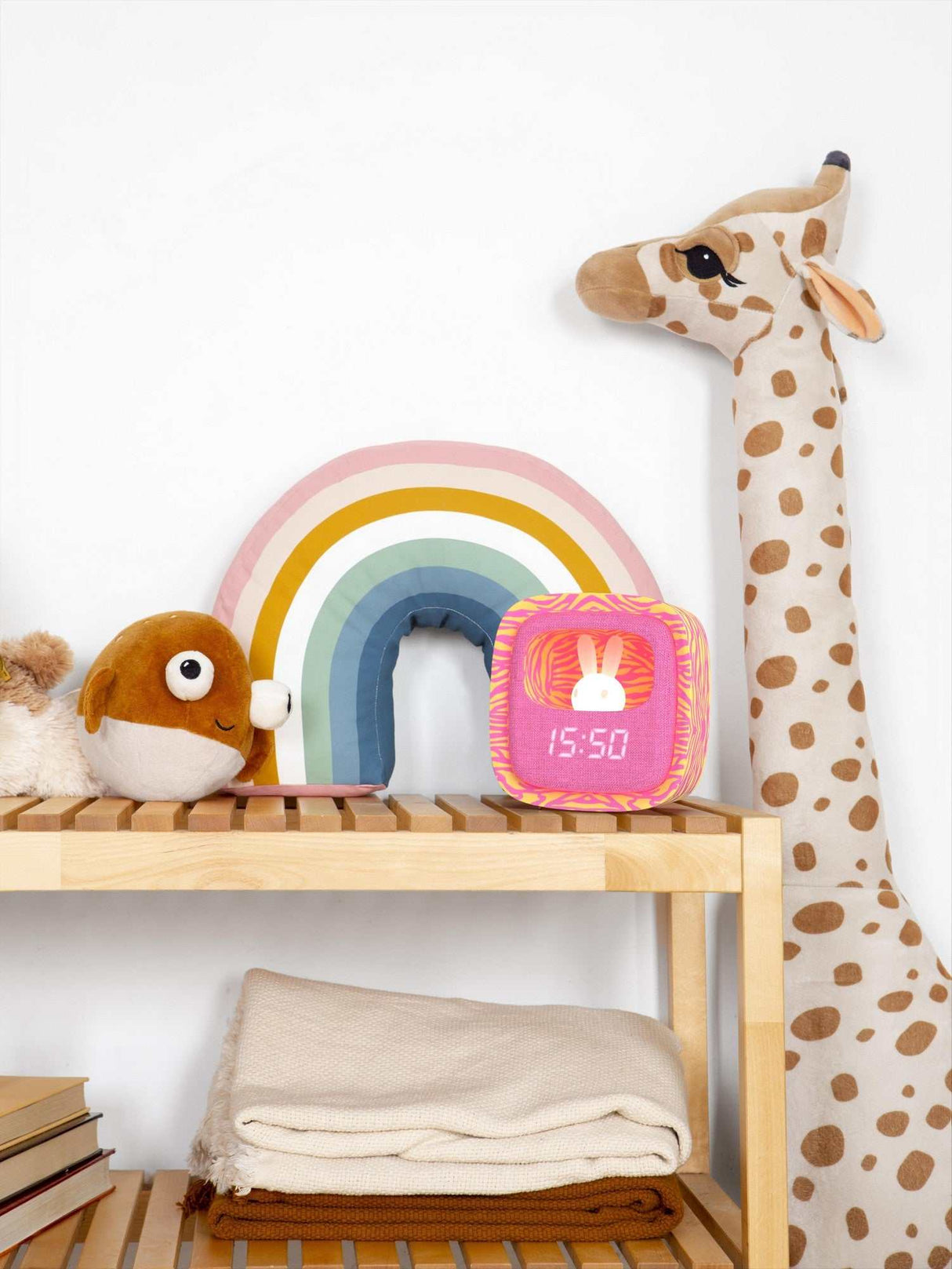 Wecker mit Nachtlicht- Zebra Pink