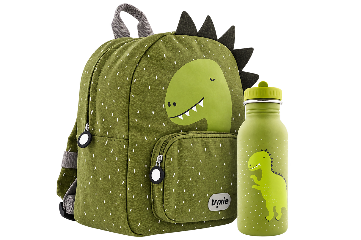Schulset - Rucksack & Trinkflasche - Mr. Dino