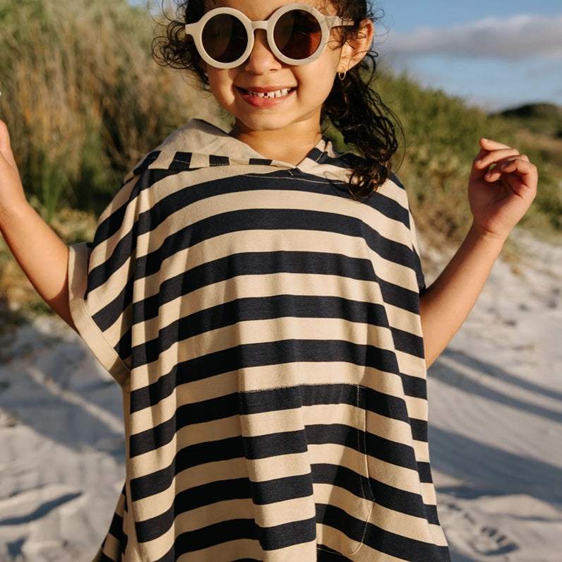UV- Poncho Navy/ Sandy Stripe 1-3 Jahre