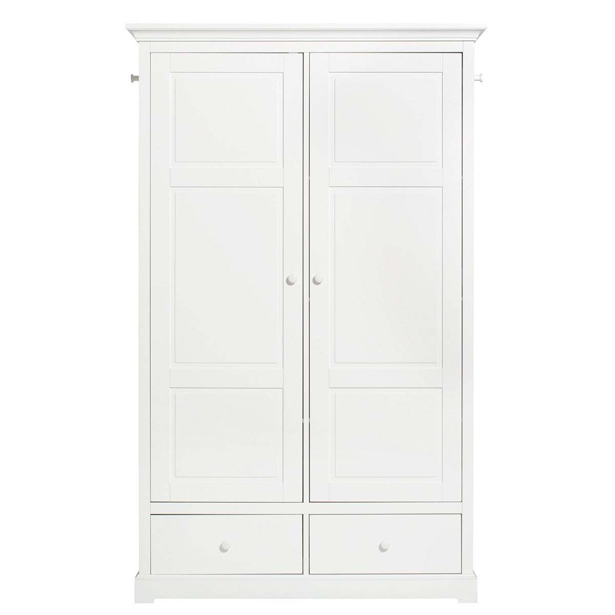 Seaside Kleiderschrank 2-türig weiß