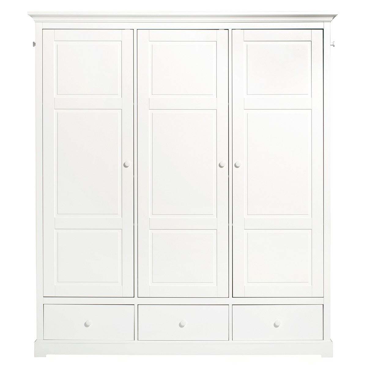 Seaside Kleiderschrank 3-türig weiß