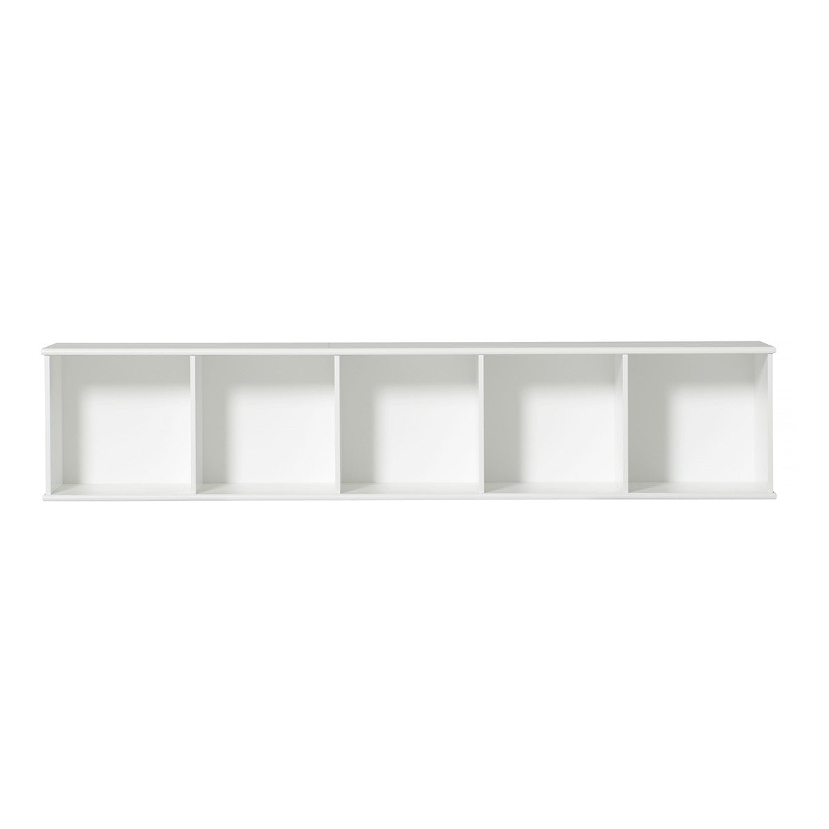 Wood Regal 5x1 kleines nordisches Kastenregal von Oliver Furniture in Eiche mit Ledergriffen