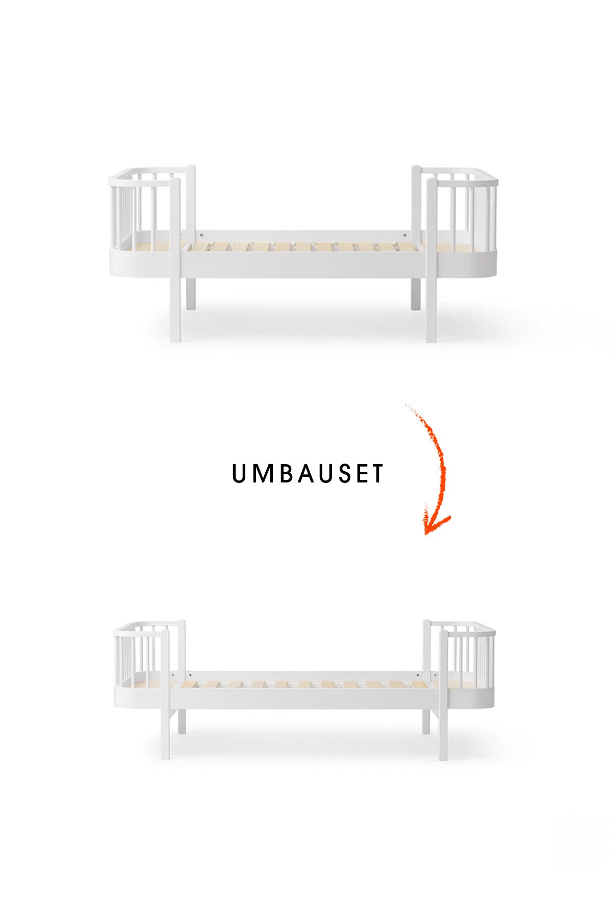 Wood Umbau-Set von Original Juniorbett zum Einzelbett