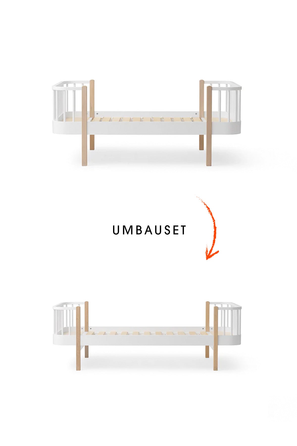 Wood Umbau-Set von Original Juniorbett zum Einzelbett