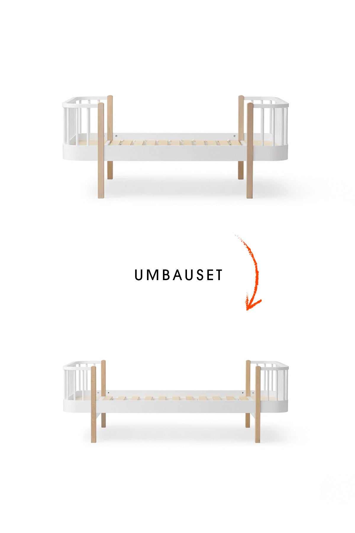 Wood Umbau-Set von Original Juniorbett zum Einzelbett