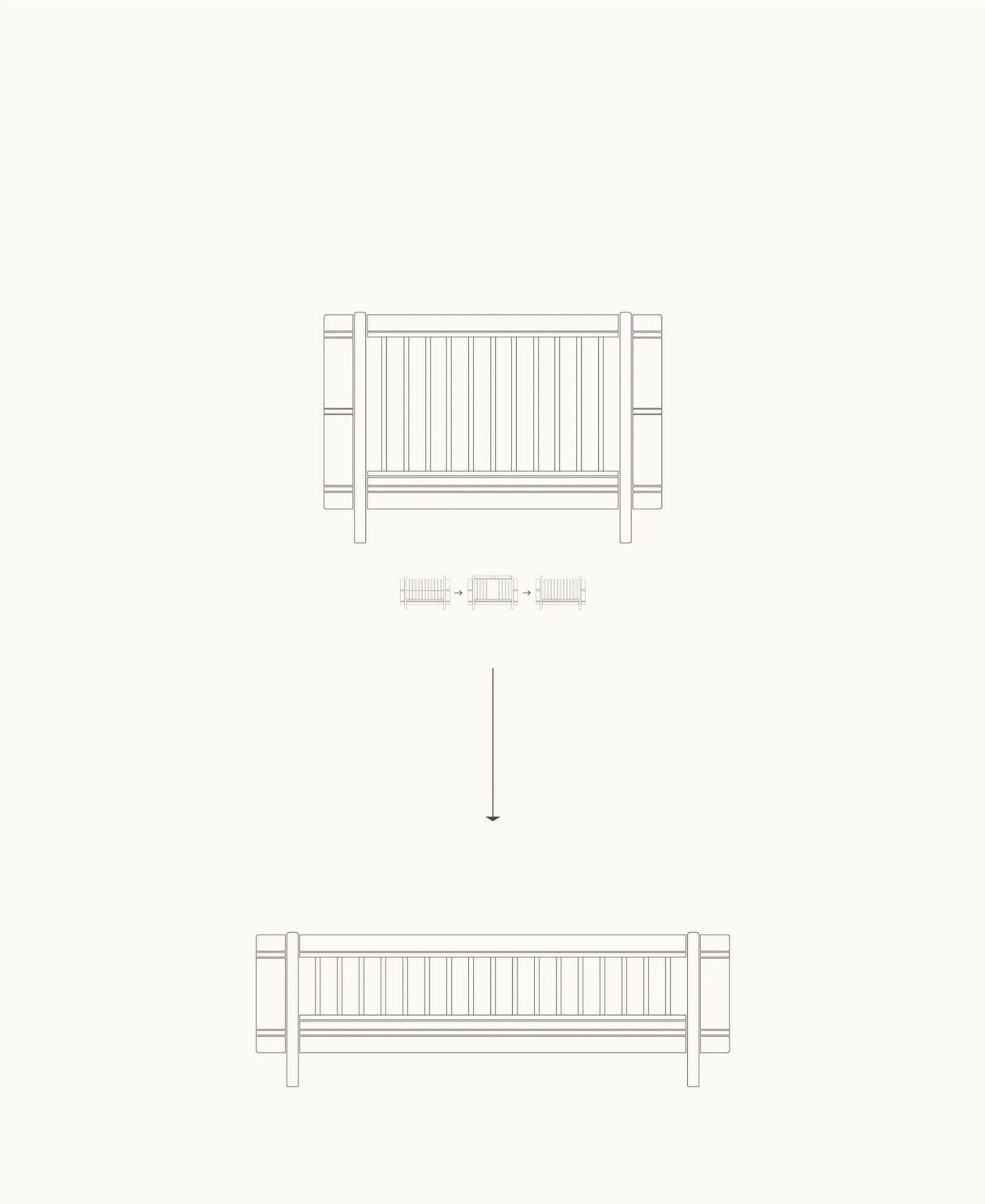 Mini+ Umbau-Set vom Mini+ Babybett zum Mini+ Juniorbett/ Eiche