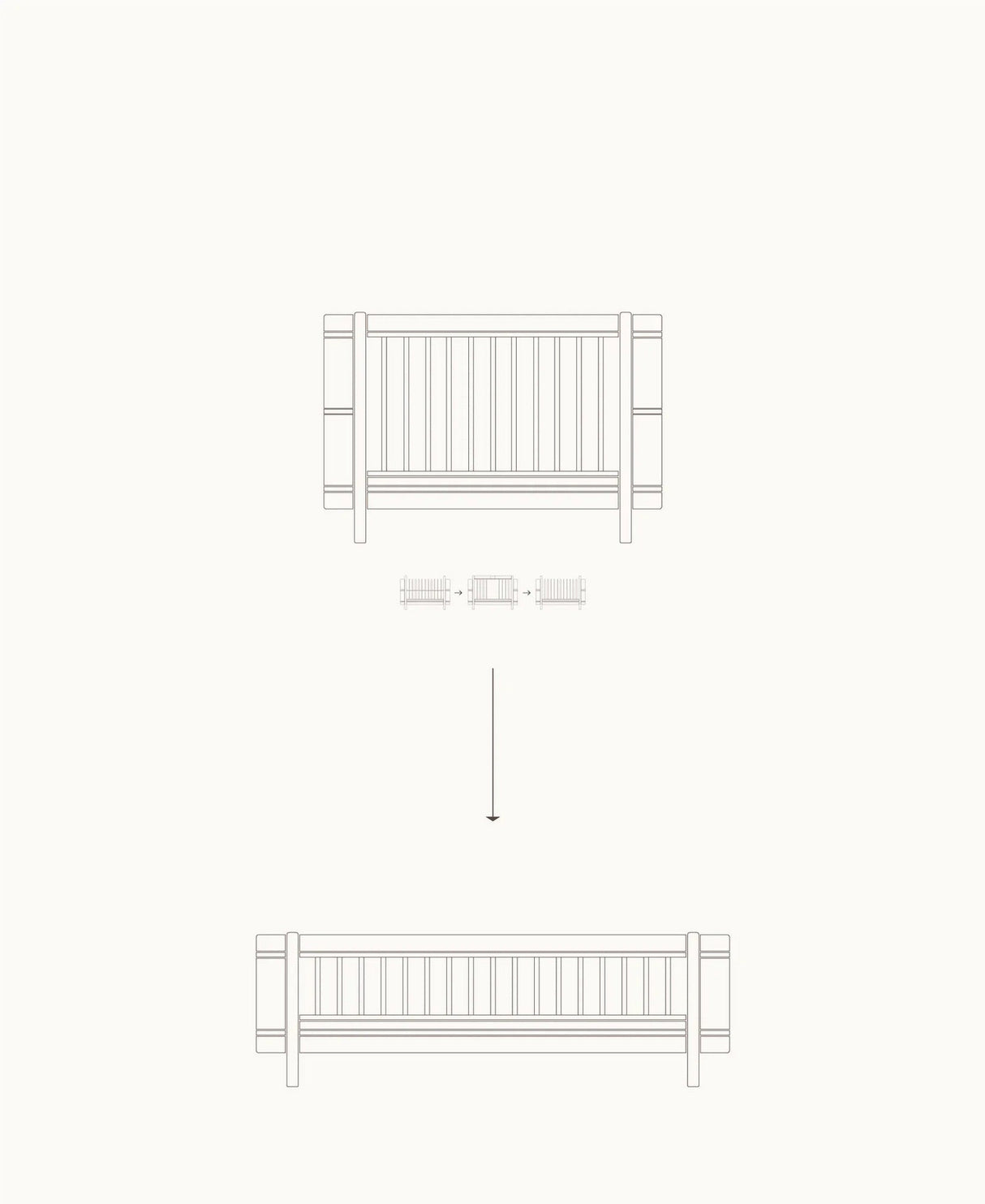 Mini+ Umbau-Set für Babybett zum Juniorbett aus Eiche mit Holz-Garantie von Oliver Furniture